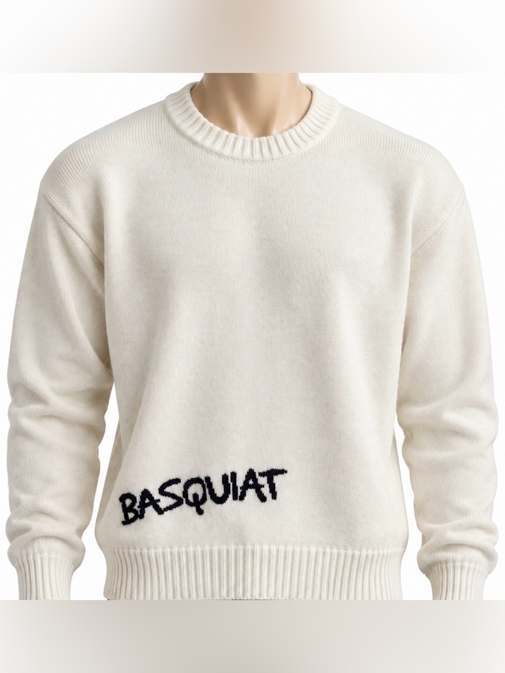 Jean-Michel Basquiat Ripple Junction Crown Knit Sweater Men M